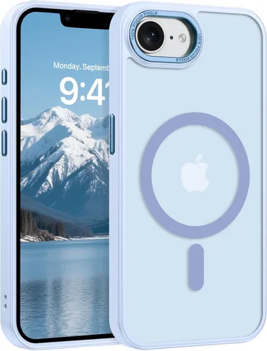 Vista 10 de GaoBao Funda magnética para iPhone 12 y iPhone 12 Pro, compatible con MagSafe, ajuste delgado, a prueba de golpes, translúcido, mate, funda