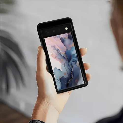 Vista 1612 de Compatible con Google Pixel 4A 5G Mobile Case Creative Acrylic Panel trasero Silicona Protección Grip especialmente diseñado para Google Pixel 4A 5G