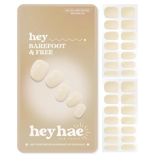 Vista 18 de Heyhae Paquete surtido de tiras de uñas de gel semicuradas (paquete de 4) No necesita lámpara LED Fácil de aplicar y quitar, calidad de salón