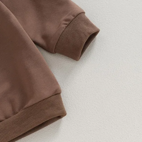 Vista 4 de Lamuusaa Ropa occidental para bebé niña y niño, sudadera con cuello redondo y estampado de vaca, suéter de gran tamaño, ropa de otoño 6M-4T