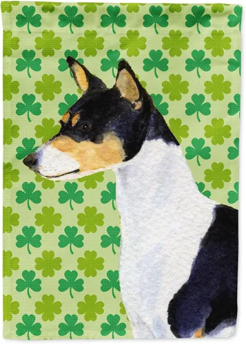 Vista 253 de Caroline's Treasures SS4442GF Affenpinscher Bandera de jardín con retrato de trébol del día de San Patricio para buzón, bandera decorativa