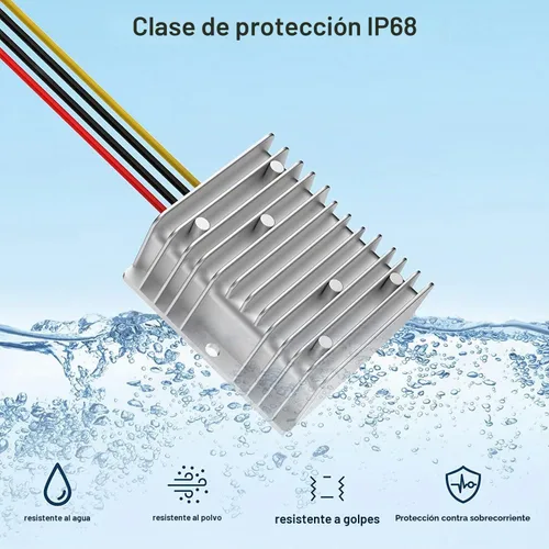 Vista 3 de Convertidor Regulador de Voltaje DC-DC de 36V 48V a 24V 20A 480W, Convertidor Buck, Reductor de Velocidad para Carrito de Golf, Convertidor