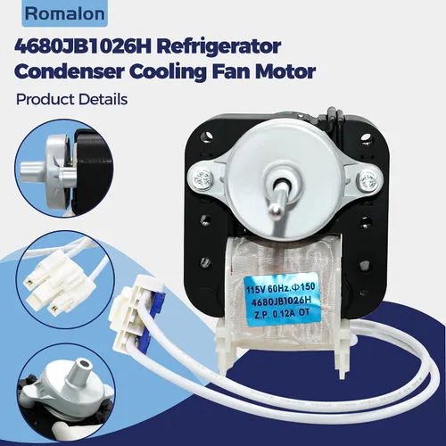 Vista 4 de Motor de ventilador de condensador de refrigerador 4680JB1026H de Appliancemate Fit para L-G reemplaza 680JB1026H PS3523107 1330001 AP4440743