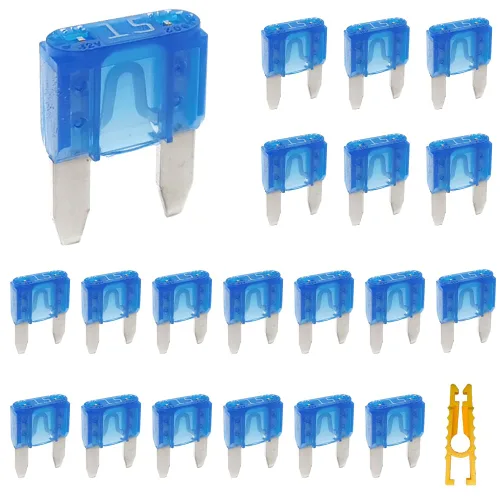 Vista 8 de 20 piezas de mini fusible de hoja y 1 extractor de fusibles 2A 32V golpe rápido para fusibles de repuesto para automóvil/RV/camión/motocicleta/barco