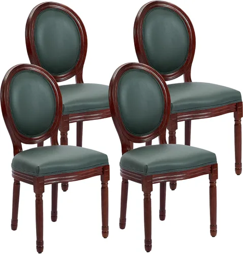 Vista 33 de Juego de 2 sillas de comedor de ratán, sillas de comedor de estilo francés rústico de mediados de siglo, sillas de comedor de acento estilo granja