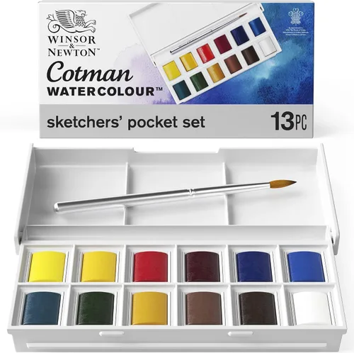 Vista 9 de Windsor & Newton - Cotman - Juego de acuarelas con 6 tubos de 0.3 onzas líquidas