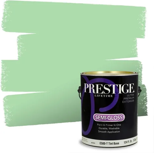 Vista 52 de PRESTIGE Pintura exterior e imprimación en uno, aloe, plano, 1 galón