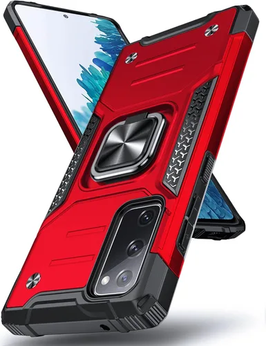 Vista 57 de DASFOND Diseñada para funda Galaxy S8 con soporte, anillo metálico giratorio mejorado de 360°, soporte kickstand de grado militar, resistente a