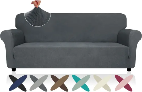 Vista 29 de ZNSAYOTX Funda súper elástica para silla (30"-47"), nuevas fundas de silla a rayas para sala de estar, aptas para perros y mascotas, protector