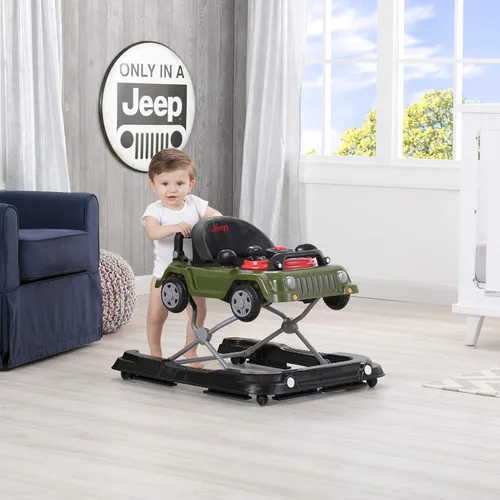 Vista 7 de Jeep Classic Wrangler 3 en 1 Crece Conmigo Andador de Actividades - Cuenta con música, luces, bandeja de juego extraíble, modo andador de empuje, se