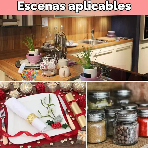 Vista 7 de Atarvana Juego de 4 tarros de plástico para caramelos de 72 onzas, recipientes hexagonales para dulces con tapas herméticas para bufé de dulces