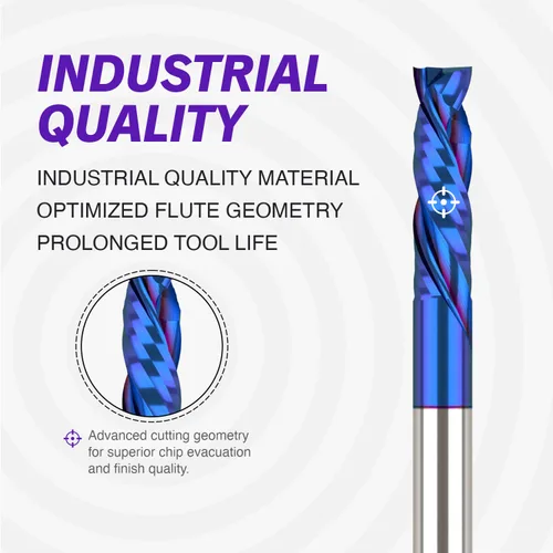 Vista 4 de ZahyoX Broca de enrutador de compresión de 1/4", broca CNC en espiral de corte hacia arriba y hacia abajo, fresa de carburo sólido con recubrimiento