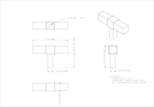 Vista 3 de Zane - Pomo de gabinete fundido a presión de zinc de 2" x 1/2