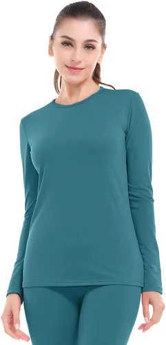Vista 24 de MANCYFIT - Conjunto de ropa interior térmica para mujer, con forro polar, ultra suave Beige