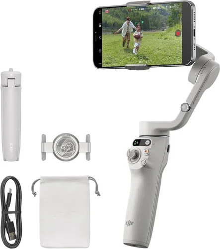 Vista 9 de DJI Osmo Mobile 6 - Estabilizador de cardán para teléfono inteligente, cardán de 3 ejes, barra de extensión integrada, portátil y plegable, cardán