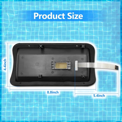 Vista 5 de FDXLBKP1930 Conjunto de bisel y teclado compatible con calentador de piscina Hayward Kit de reemplazo de montaje de bisel y teclado del calentador