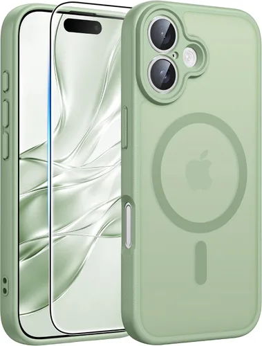 Vista 133 de FNTCASE Funda para iPhone 17 Pro: Fundas delgadas translúcidas de color azul claro compatibles con MagSafe, protección completa de la cámara