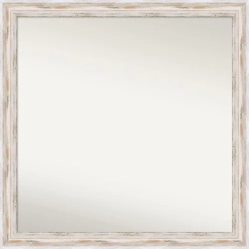 Vista 522 de Amanti Art Espejo personalizado, espejo de baño estrecho Alexandria White Wash, espejo de pared o espejo de tocador de baño sobre el fregadero