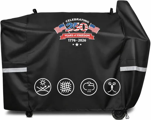 Vista 14 de Funda de parrilla Grisun para Pit Boss Pro Series II 600, Lexington 500/540, 600D Funda impermeable de parrilla para parrilla de pellets de madera