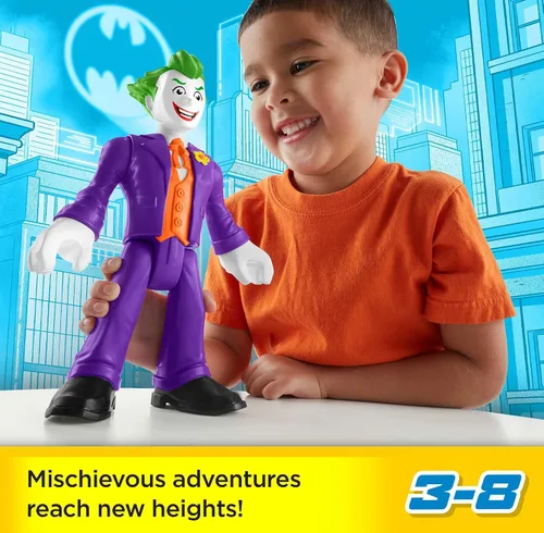 Vista 3 de Fisher-Price Imaginext DC Super Friends - Figura de juguete preescolar de The Joker XL de 10 pulgadas para juegos de simulación a partir de 3 años