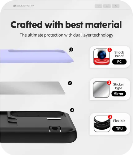 Vista 4 de GOOSPERY Funda tipo cartera magnética compatible con Galaxy S23, con tarjetero, cierre automático por imán, cubierta protectora de doble capa, Lila