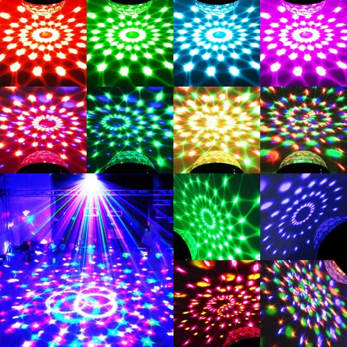 Vista 4 de Luces de fiesta activadas por sonido con control remoto, lámpara