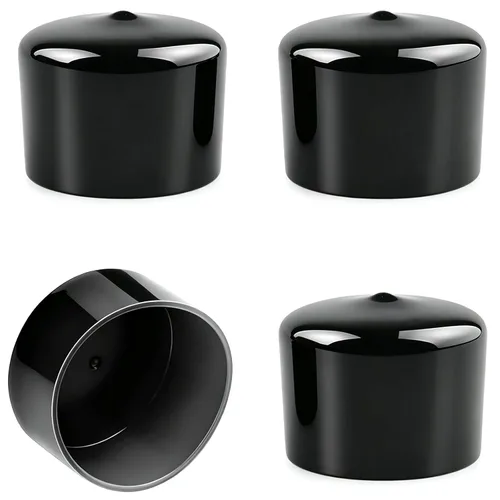 Vista 7 de FDXGYH 4 piezas de barras de rodamiento de 1.98 pulgadas, tapas negras de goma, cubiertas de polvo para buje de rueda de remolque, protector