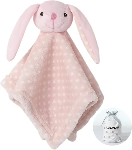 Vista 38 de CREVENT Manta de seguridad facial de animales de felpa suave para niños y niñas, gran regalo para cumpleaños, baby shower (perro azul + etiqueta)