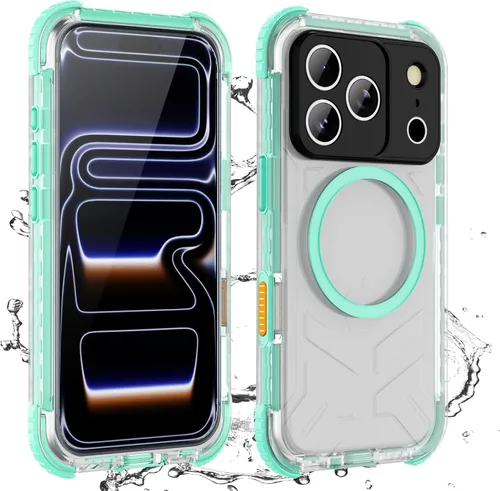 Vista 12 de Funda para iPhone 13 Pro, impermeable y a prueba de golpes, protección completa, IP68, 6.1 pulgadas, color negro