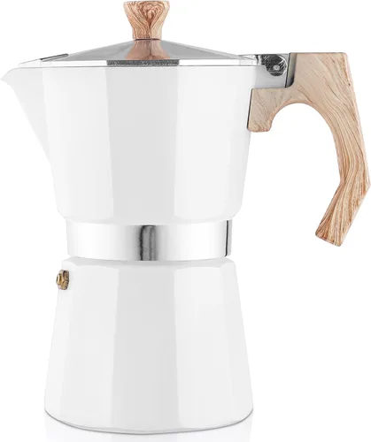 Vista 11 de wedrink Cafetera de Espresso de 3 Tazas para Estufa, Olla de Moka de Aluminio Percolador (150ml)