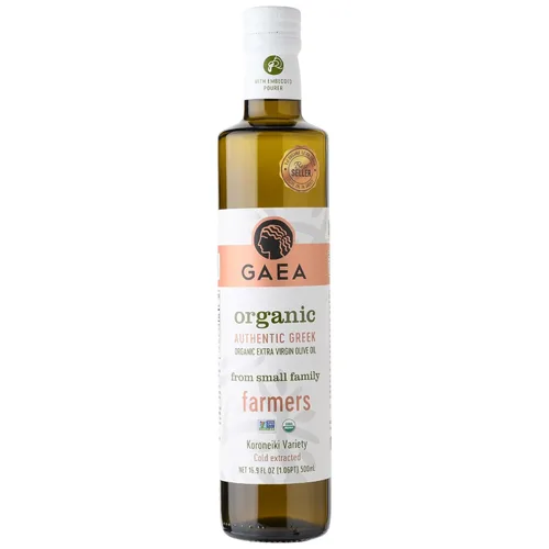 Vista 13 de GAEA Classic Authentic Greek Extra Virgin Olive Oil, 16.9 oz Cold Extracted Olive Oil from Greece Balanced Flavor for Cooking, Dressing &