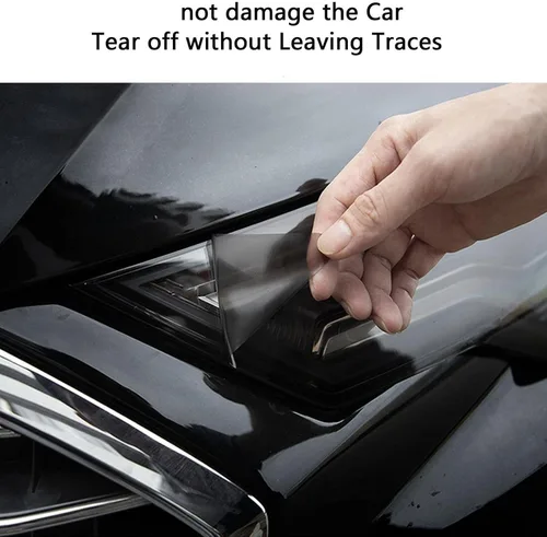 Vista 4 de NaKeah Película protectora de faros delanteros de coche para V-olvo XC40 2019 2020 Película protectora transparente para faros delanteros