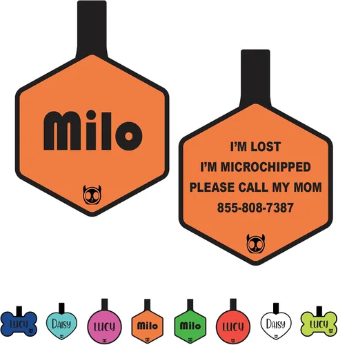 Vista 27 de Etiqueta de gato silenciosa de silicona personalizada con 5 líneas de grabado profundo personalizado duradero, etiqueta de identificación de mascota