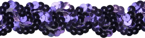 Vista 4 de Belagio Enterprises Sequin Trim de poliéster no elástico de 1 pulgada (rollo de 10 yardas) BQ301-02 Negro