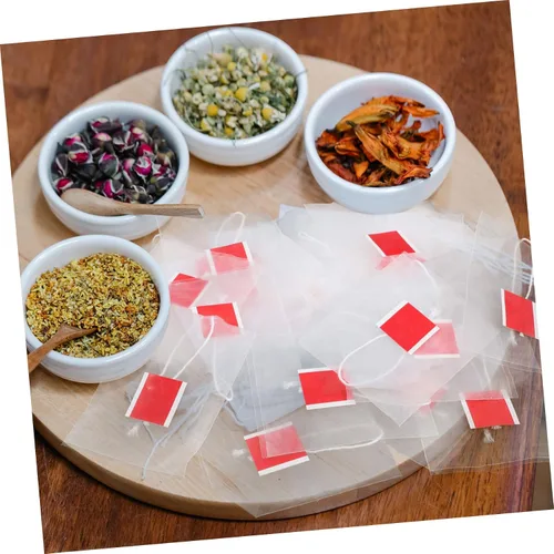 Vista 5 de SMASOLO 100pcs Nylon Bolsa de Té Filtro 2.3x2.8 in Sellado Calor Hojas Sueltas Bolsas de Colador de Té Desechable Triangular Infusor Elaboración