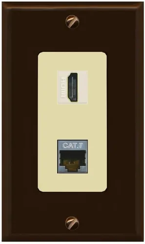 Vista 38 de RiteAV Placa de pared HDMI y Cat7 - 1 cuadrilla [negro/marfil]