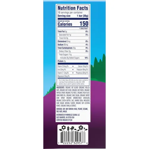 Vista 14 de Clif Kid ZBar Zbar - Barras de chocolate con chispas de chocolate - Barritas energéticas horneadas suaves - Sin OMG - 0.42 oz de granos enteros