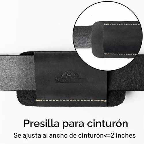 Vista 5 de Topstache Funda para Cuchillo, Funda de Cuchillo Hecha a Mano, Funda de Cuero de Transporte Horizontal para Cinturón, Organizador de Bolsillo EDC
