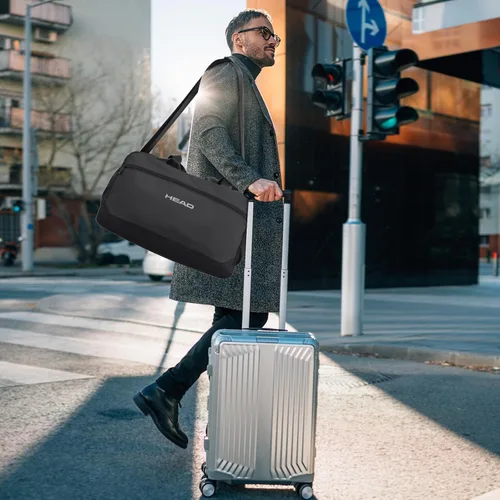Vista 4 de HEAD Bolsa de viaje impermeable de 40L para hombres, bolsas deportivas grandes para gimnasio, fitness, fin de semana durante la noche, bolsa
