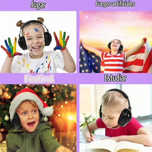 Vista 8 de ZOHAN 030 - Auriculares con cancelación de ruido para niños, protección auditiva para niños con autismo