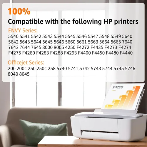 Vista 2 de NineLeaf Paquete de 7 cartuchos de tinta remanufacturados 62XL de alto rendimiento C2P05AN C2P07AN compatibles para HP Envy 5640 5642 5643 5644 5646