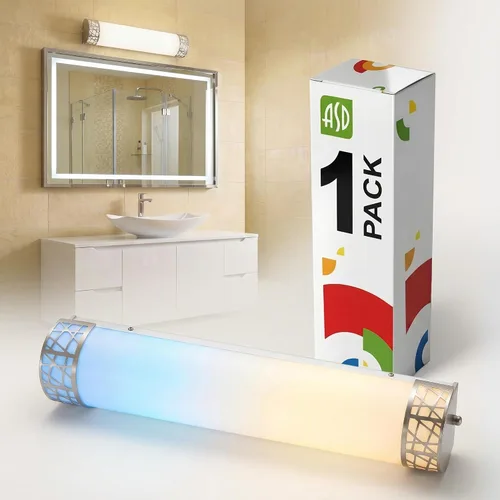 Vista 10 de ASD Lámpara LED de Tocador de Baño de 18 Pulgadas, 5CCT 2700K-5000K 20W, Accesorios de Luz de Baño Regulables, Luces de Tocador Modernas