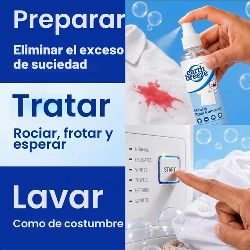 Vista 6 de Earth Breeze Miracle - Spray quitamanchas de 8 onzas líquidas.