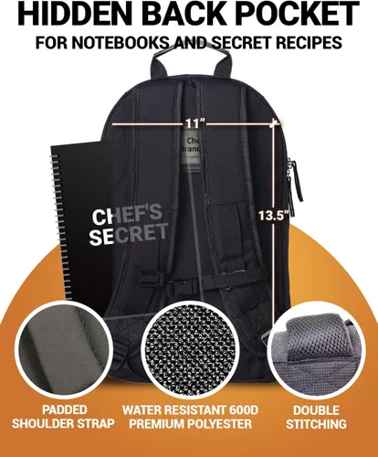 Vista 5 de Chef Sac Mochila para cuchillos de chef con 10 protectores de cuchillos incluidos