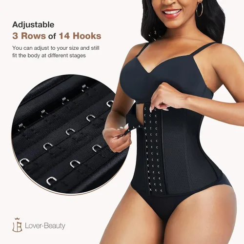 Vista 3 de Lover-Beauty Entrenador de cintura para mujer, corsés de látex, faja de entrenamiento, reloj de arena