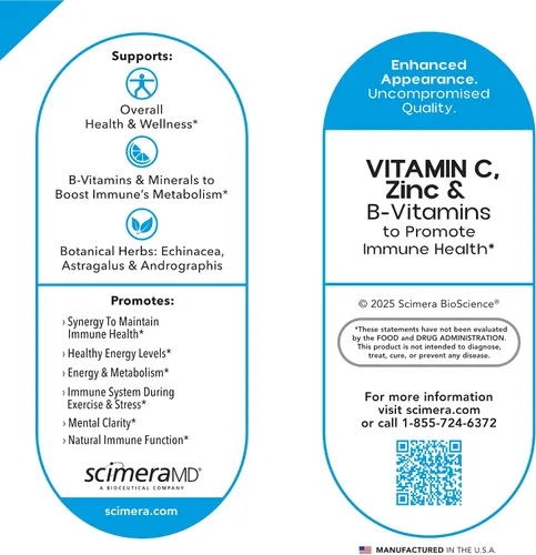 Vista 8 de Scimera - Paquete de zinc de apoyo inmunológico y saúco para aumentar la inmunidad (30 unidades, Scimune, 60 unidades de zincMD)
