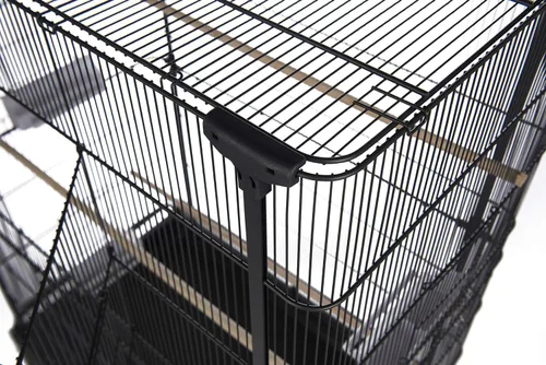 Vista 10 de Prevue Pet Products F085 - Jaula para pájaros de vuelo con soporte, color negro