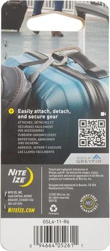 Vista 11 de Nite IZE G-Series SlideLock #4 Mosquetón de doble cámara, llavero de mosquetón de doble seguridad