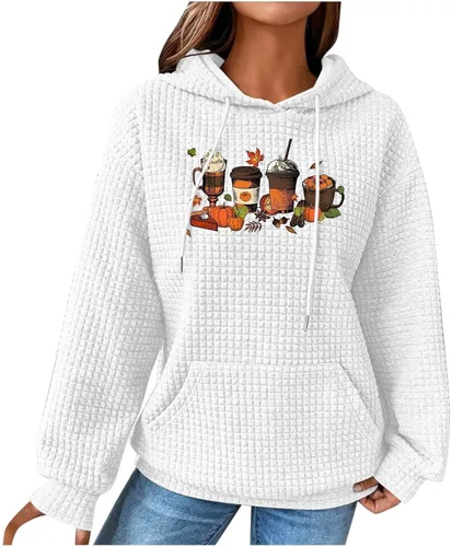 Vista 66 de SHAOBGE Sudaderas con capucha de gran tamaño para mujer, sudaderas con capucha para entrenamiento, suéteres casuales y cómodos trajes de moda