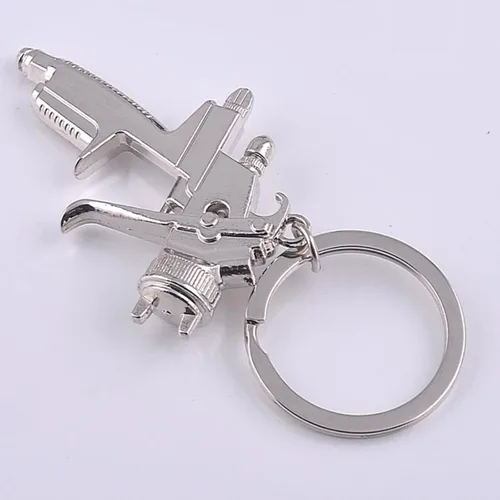 Vista 3 de Llavero de pistola de agua de metal para lavado de coches, modelo de pistola de agua a presión, llavero colgante de regalo de fiesta (1,1)